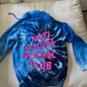 Anti Social Social Club tie dye hoodie, new with tags